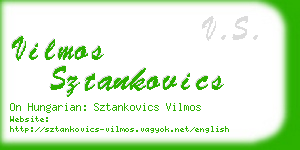 vilmos sztankovics business card